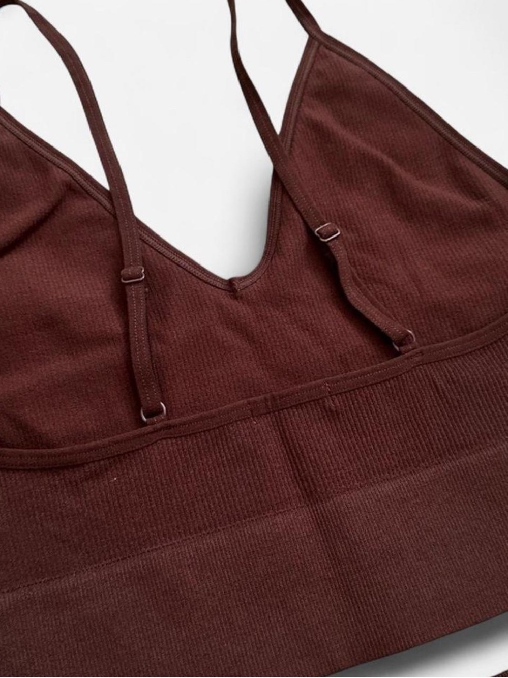 Mocha Brown Seamless Ribbed Set - Picture 10 of 11